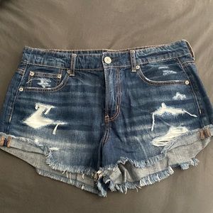 AE Denim Distressed Shorts